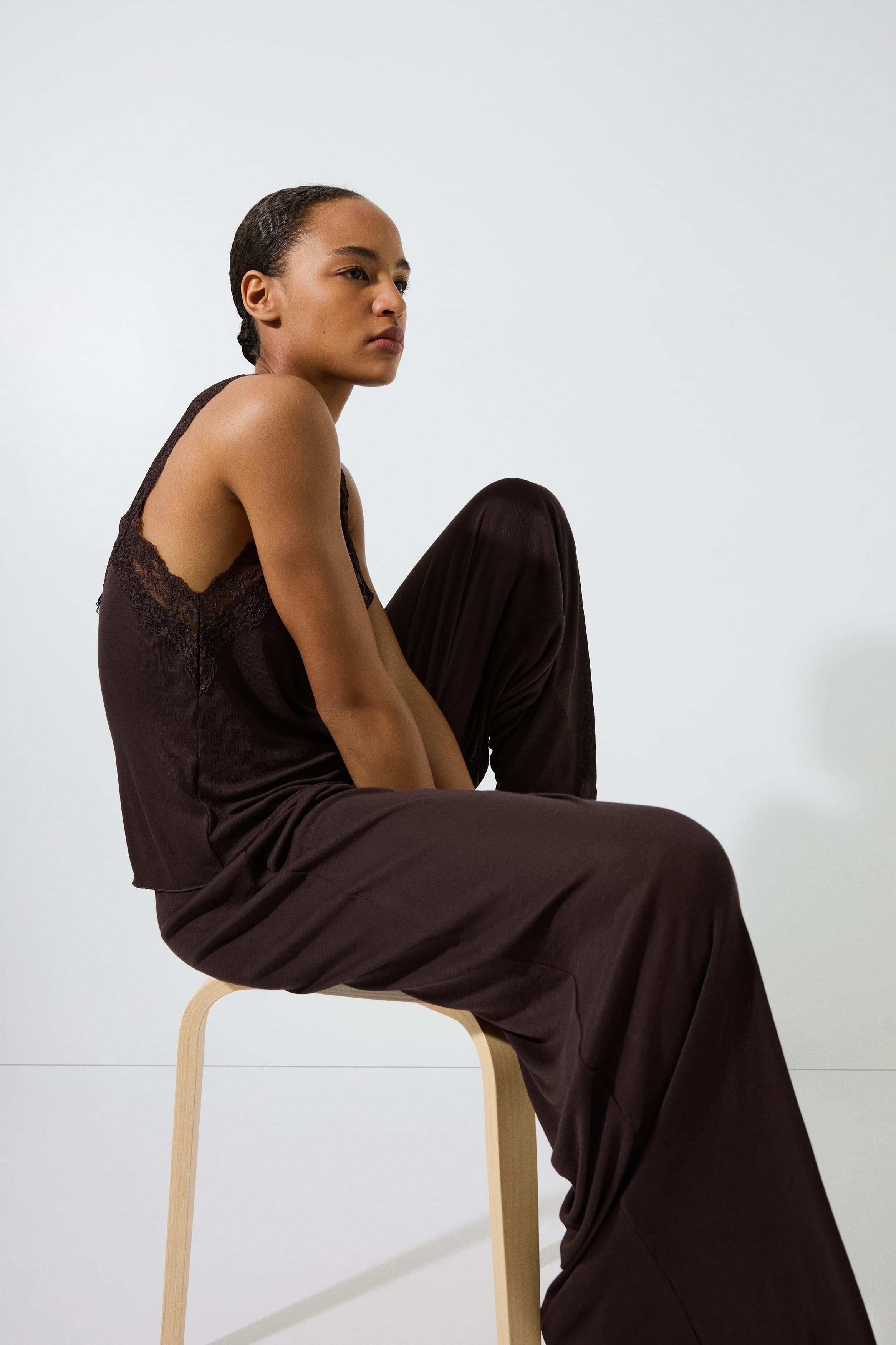 Lace-Trimmed Pajamas