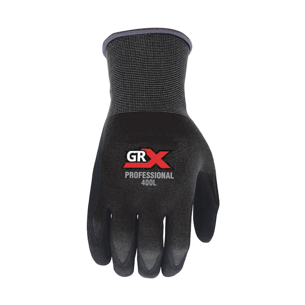 GRXPRO400 PRO Series Nitrile Dipped Multipurpose Gloves- Black