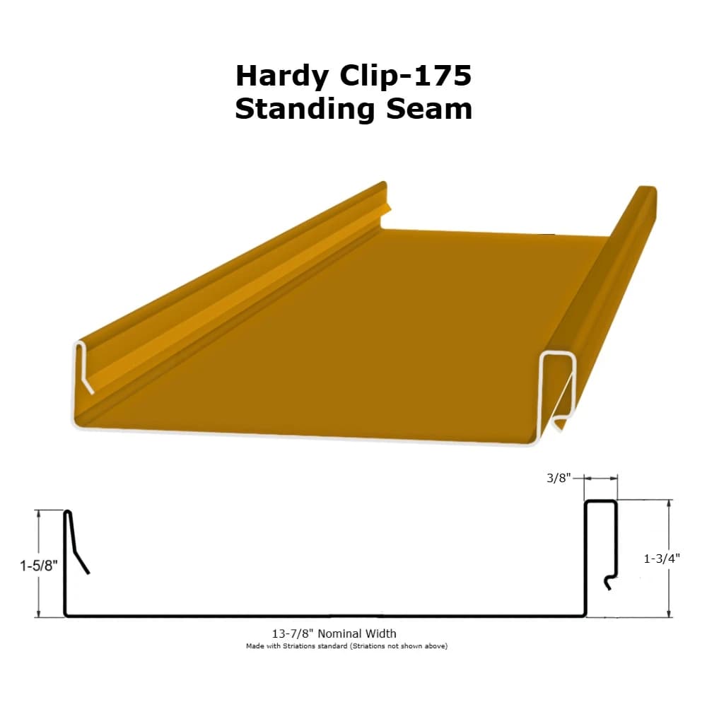 1-3/4″ HC175 Snap Lock Clip (18ga Galv.) - thumbnail 4