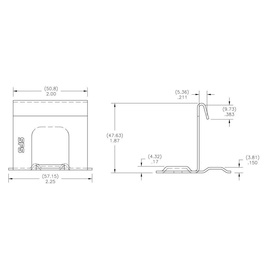 1-3/4″ HC175 Snap Lock Clip (18ga Galv.) - thumbnail 3