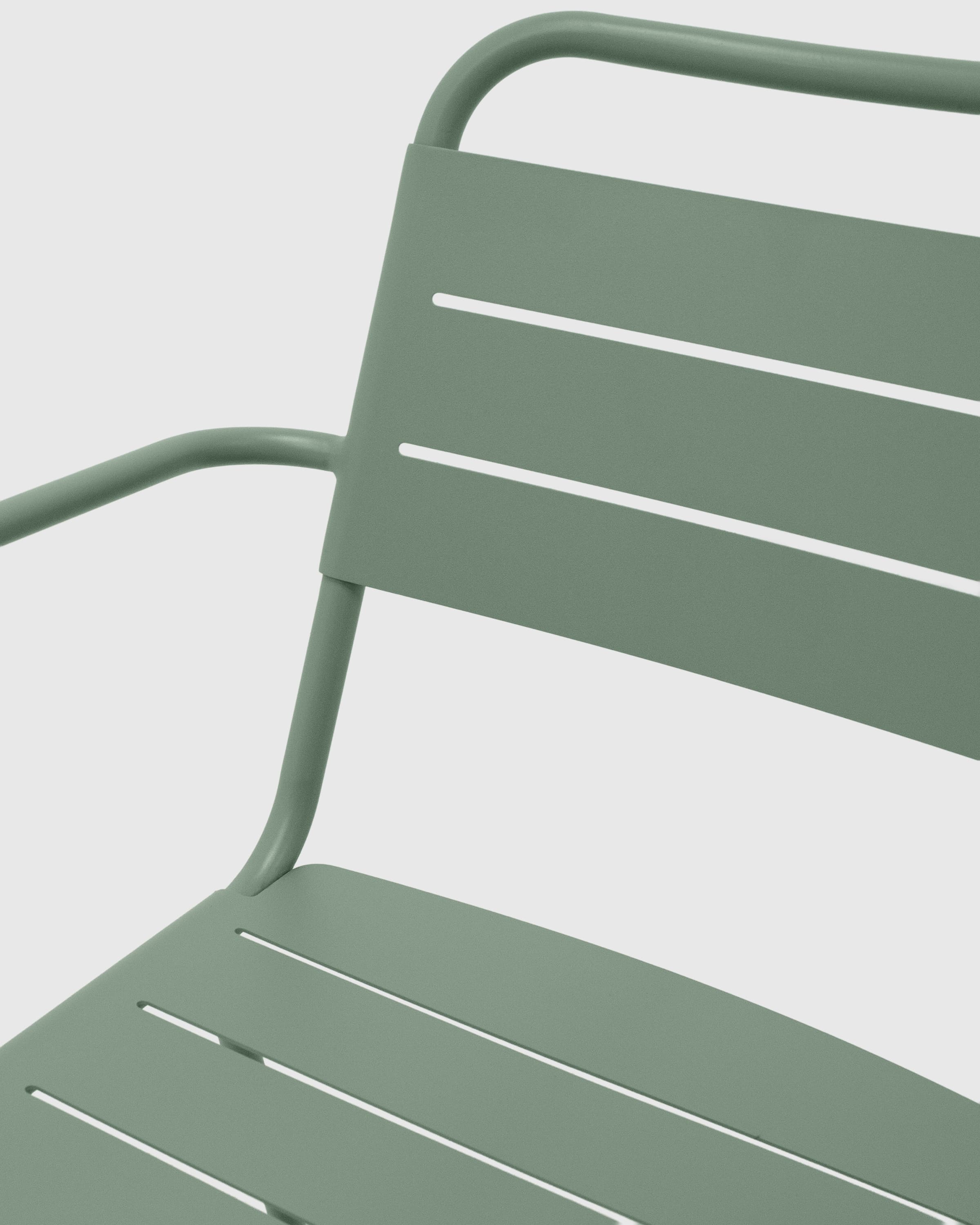 Powder-Coated Aluminum Outdoor Stacking Armchair - thumbnail 6