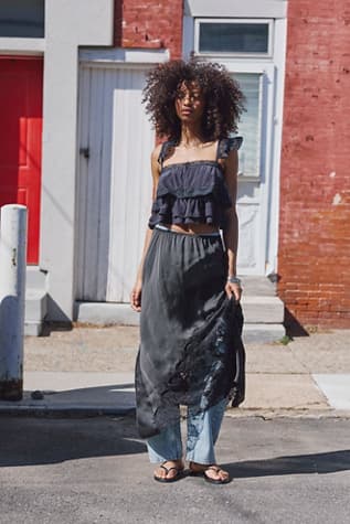 Parisian Nights Maxi Slip Skirt