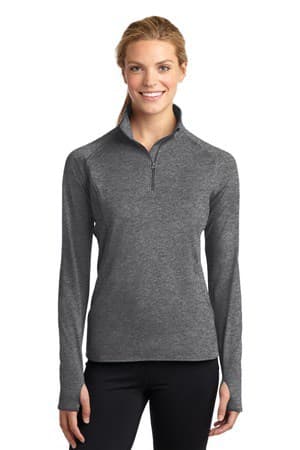 LST850(P) Ladies Stretch 1/2-Zip Pullover Embroidered with Panthers Lacrosse Logo
