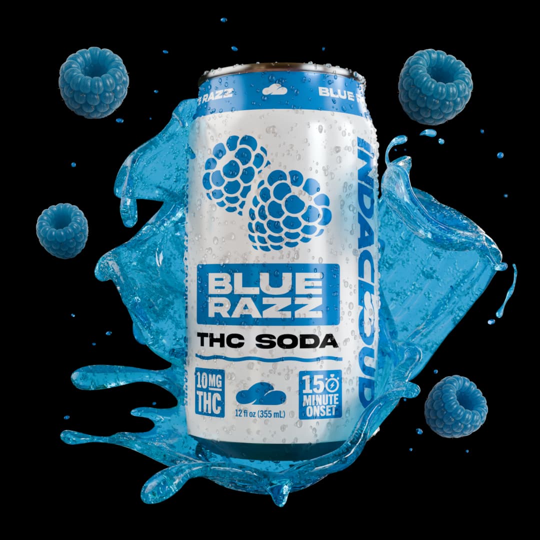 Blue Razz 10mg Sugarfree THC Soda