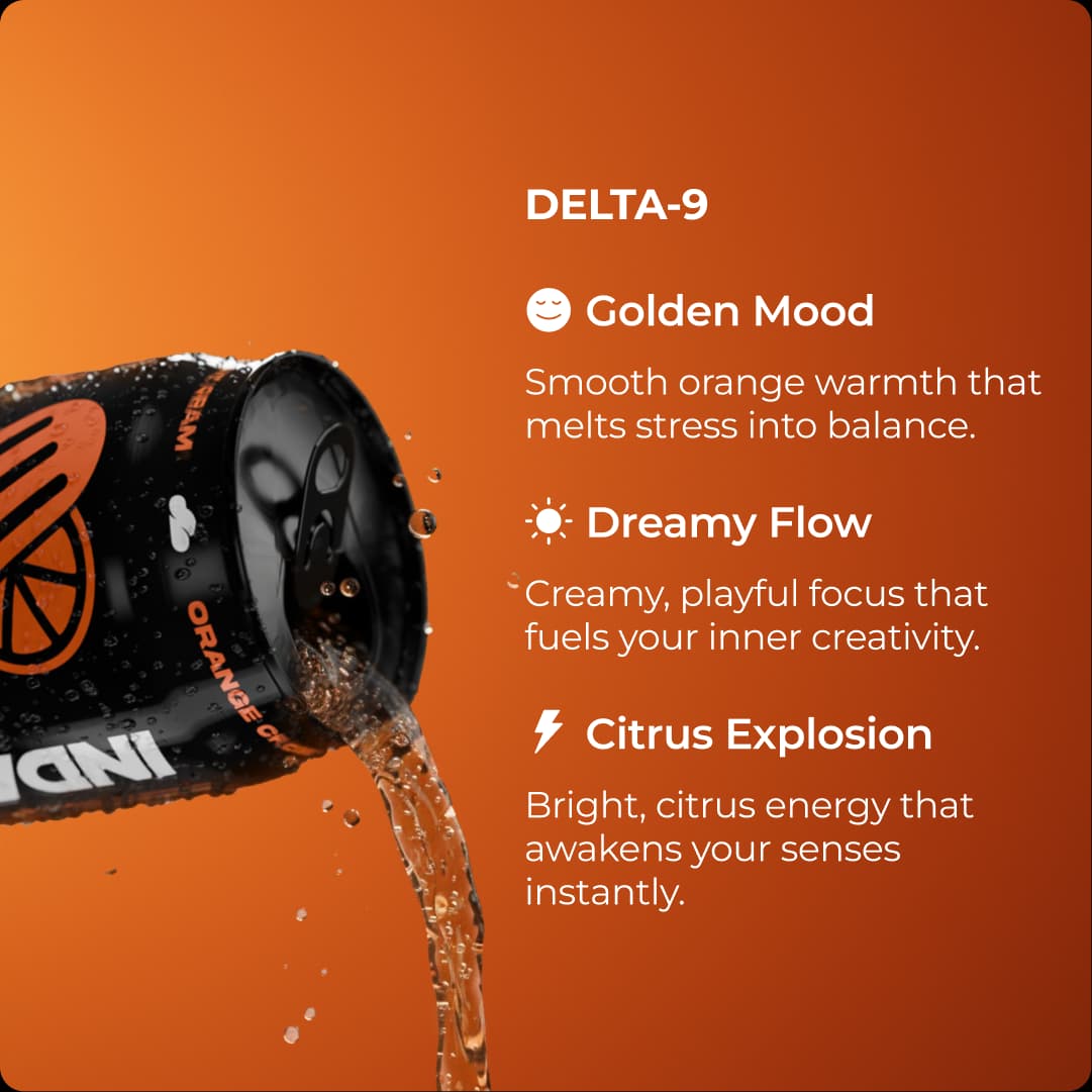 Orange Dreamsicle 50mg Sugarfree THC Soda - thumbnail 4