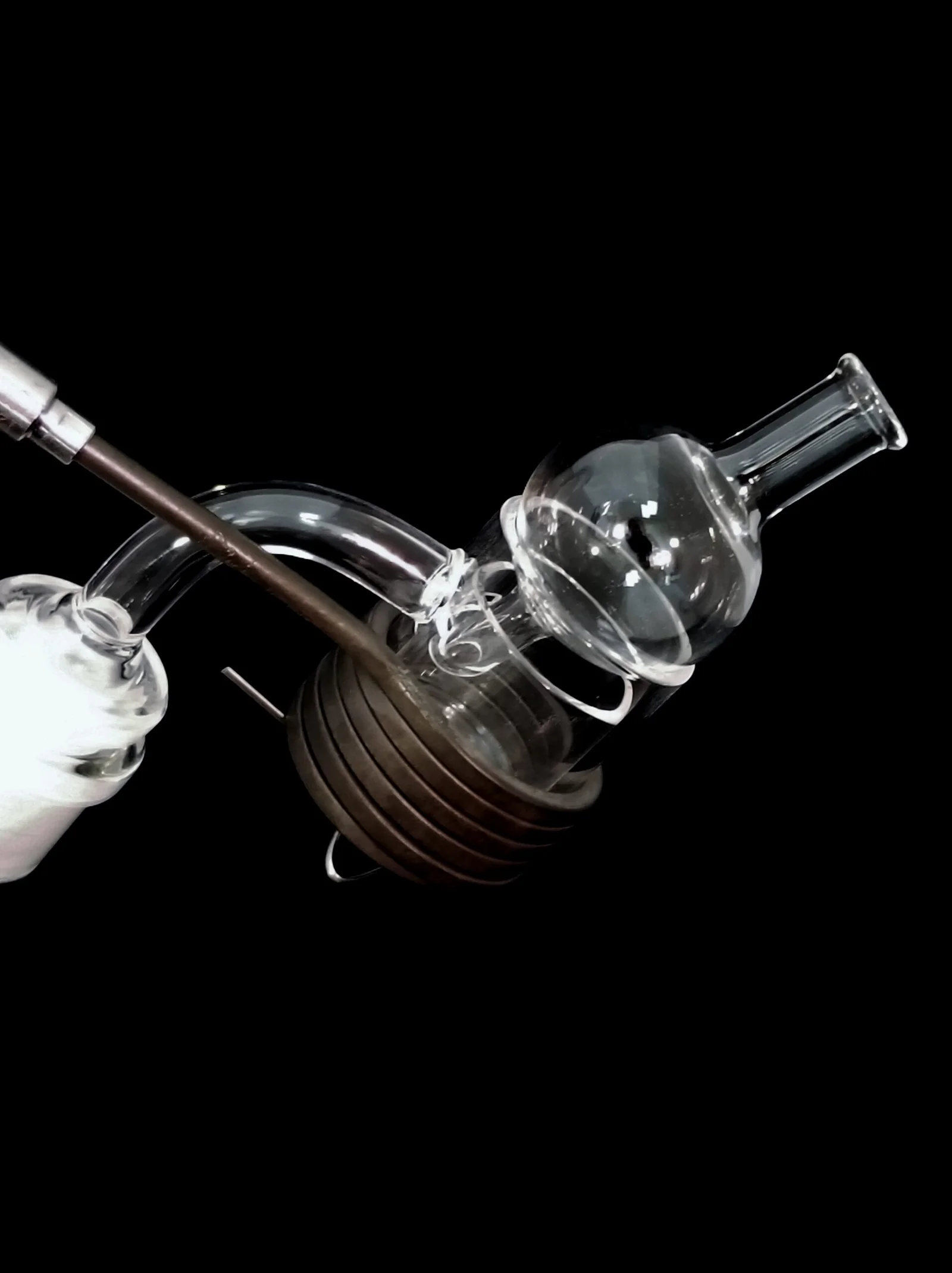 Thick Glass Straight Waterpipe w/ Flower Bowl – 14mm - thumbnail 8