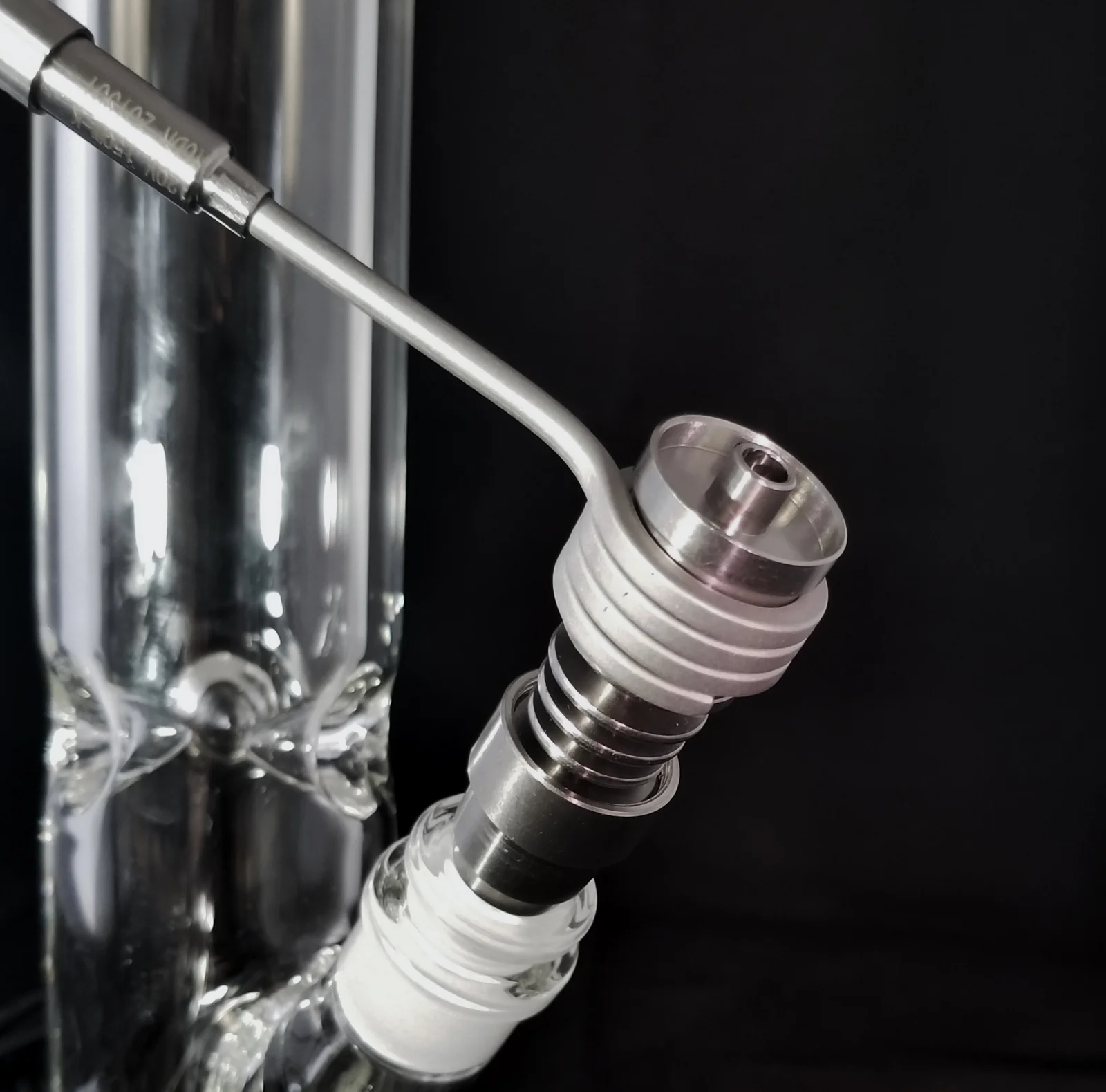 Thick Glass Straight Waterpipe w/ Flower Bowl – 14mm - thumbnail 7
