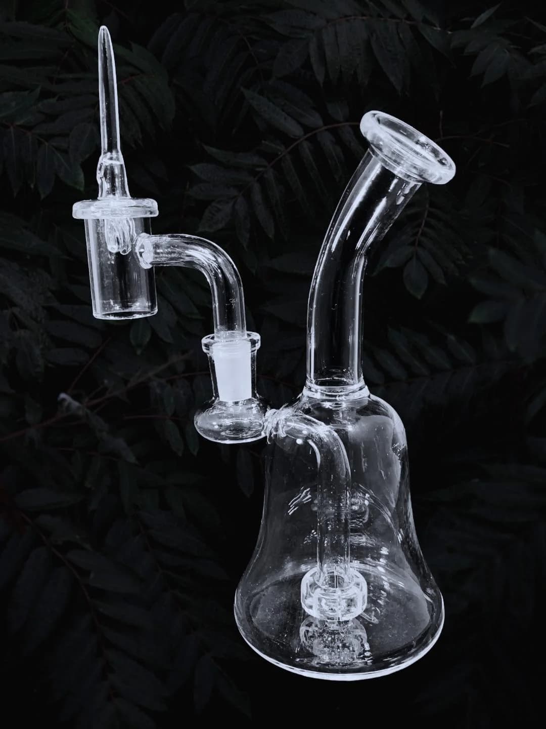 Glass Rig with Banger and Bubble Carb Cap