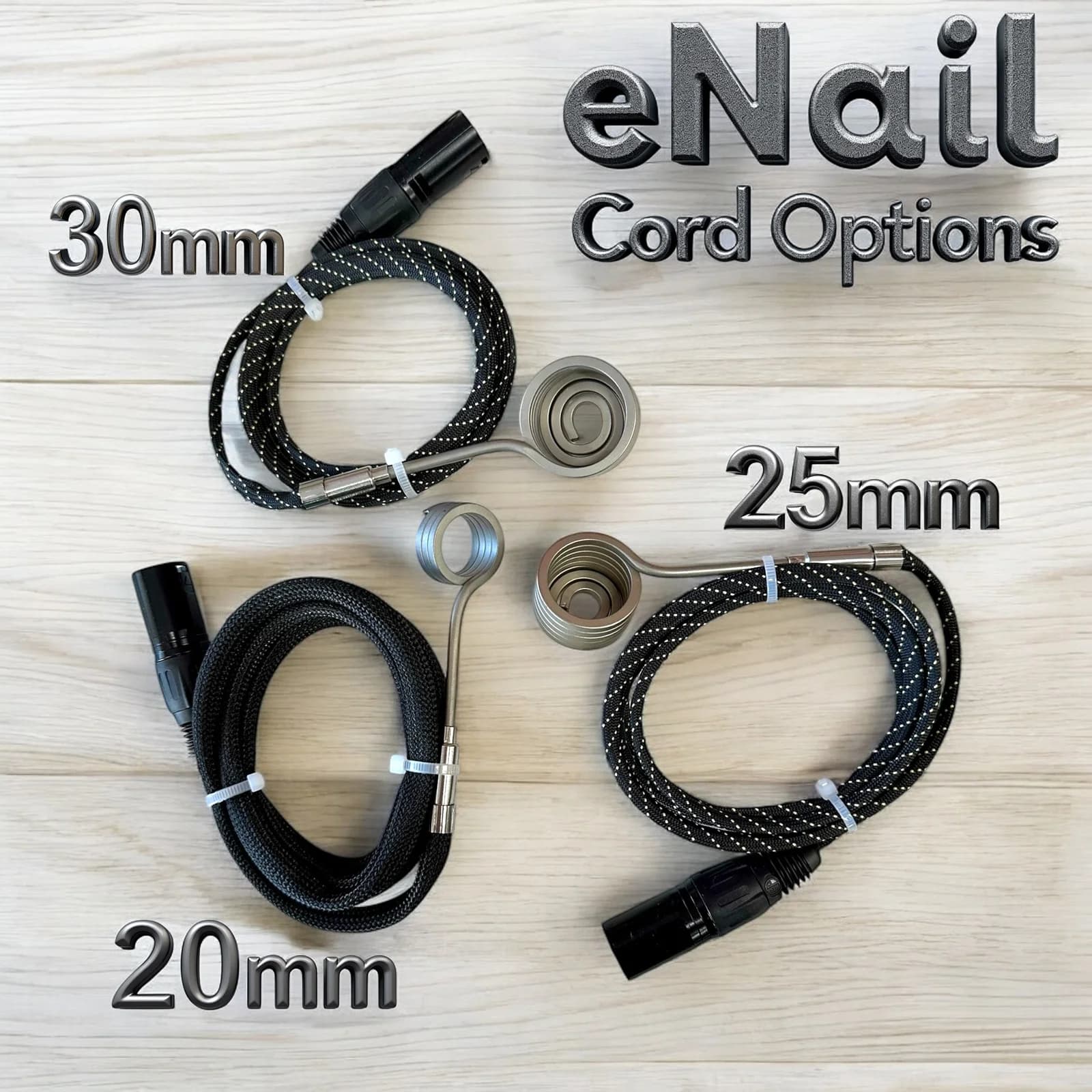 30mm & 25mm Gooseneck eNail Flex Coils Deep Dish & Regular - thumbnail 2