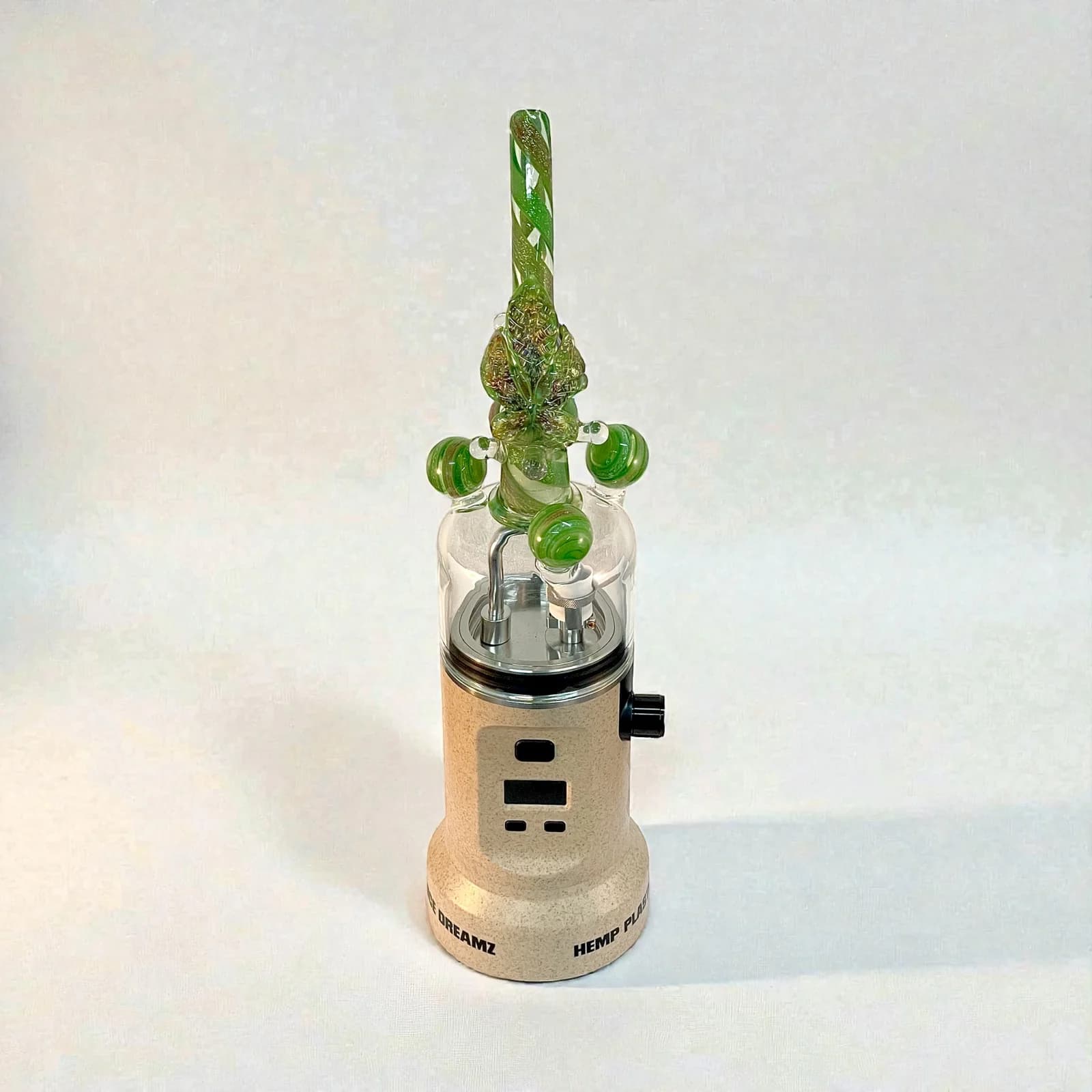 Hand-Blown Hemp Leaf Glass Top for Nice Dreamz Fogger | Mr. Gray Glass