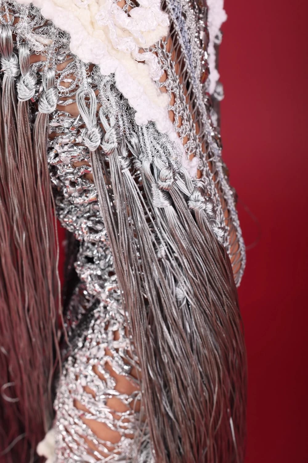 IRFE Silver <p>Crochet Handmade Gown - thumbnail 5
