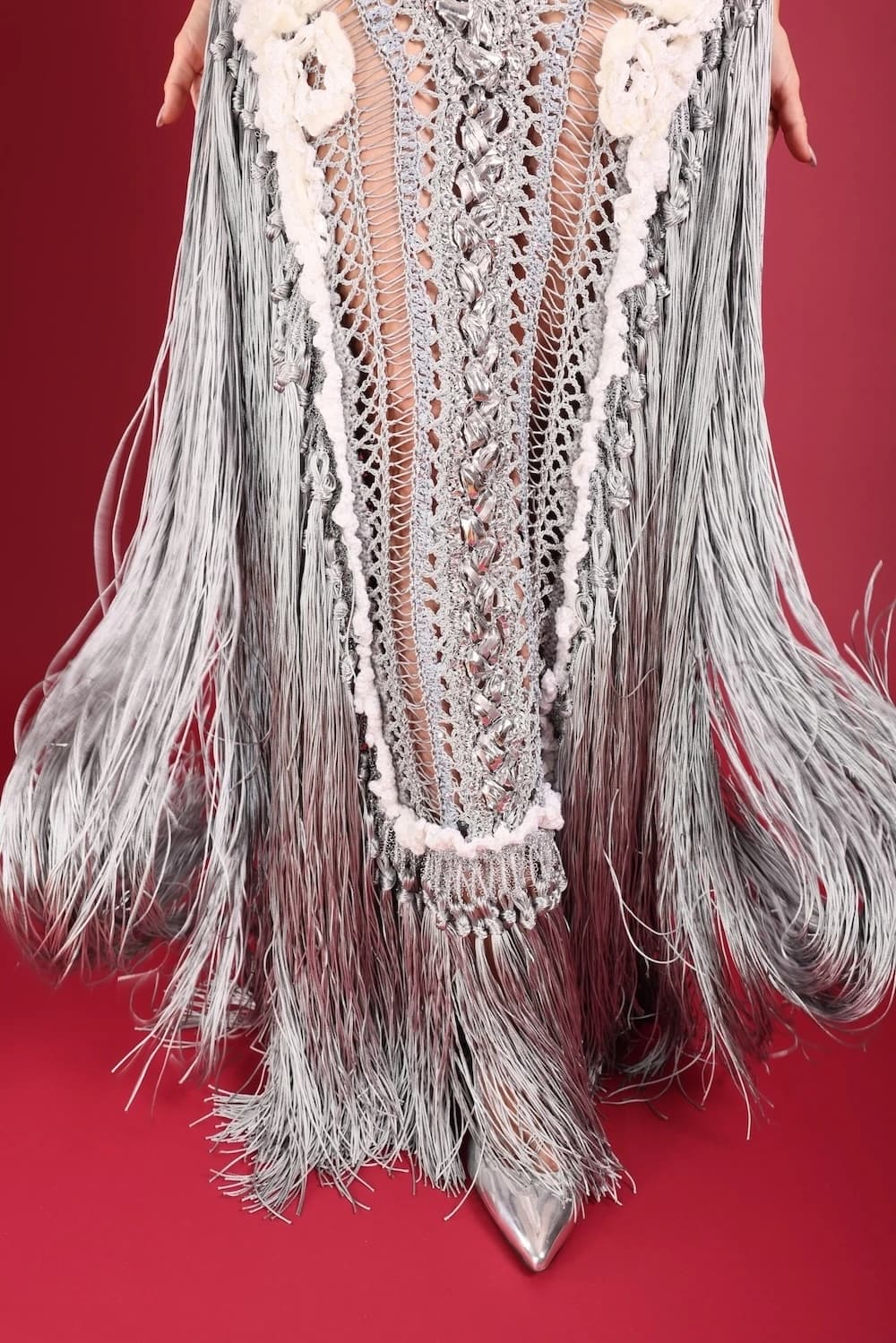 IRFE Silver <p>Crochet Handmade Gown - thumbnail 3