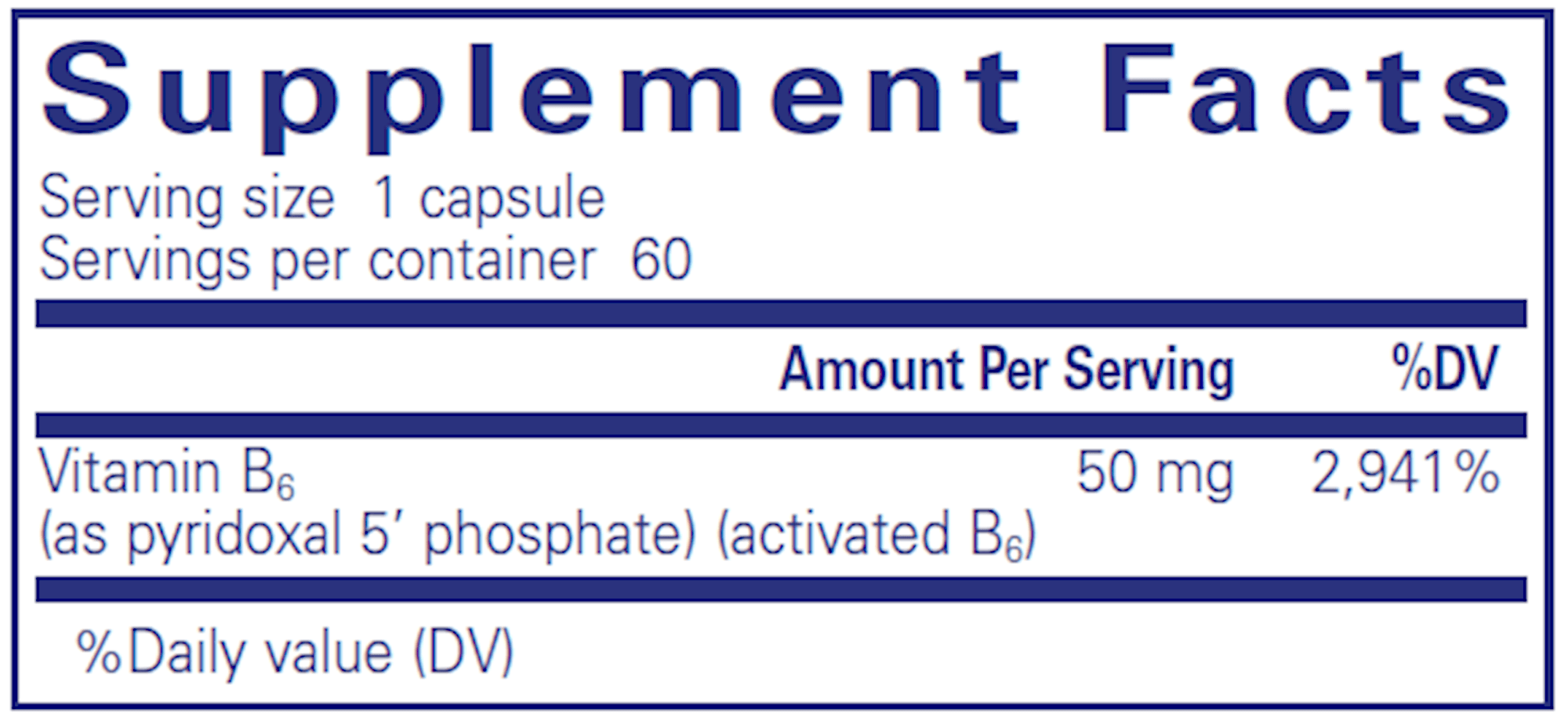 Vitamin B6 “p5p” 50mg #60 - thumbnail 2