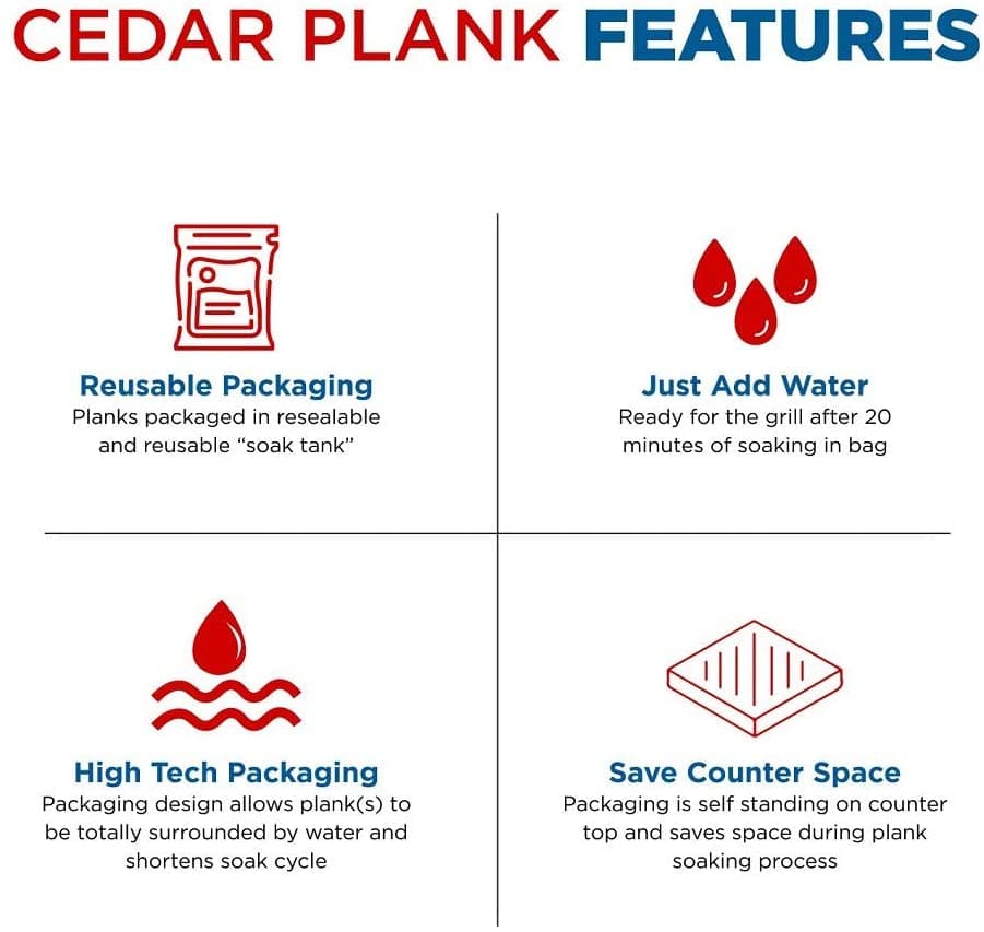 Seal N’ Soak™ Cedar Grilling Planks  (4 planks per pkg) - thumbnail 3