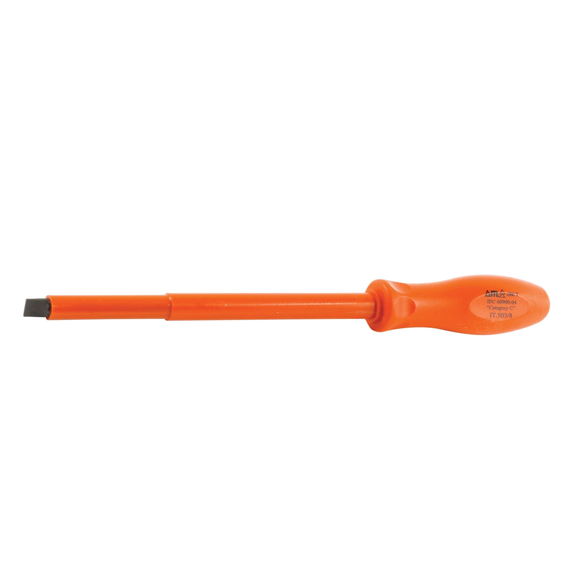 Insulated Slotted Engineer Screwdriver 10″ Shaft 3/8″ x 1/16″