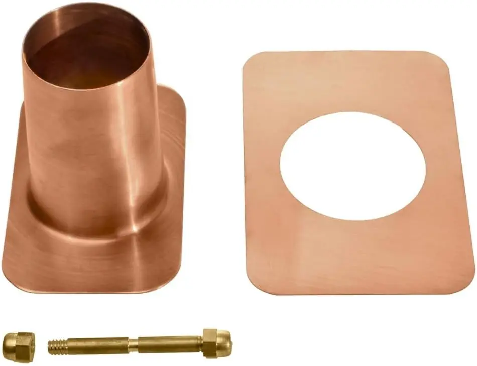 Rain Chain Gutter Adapter | Solid Copper Gutter Connector - thumbnail 3