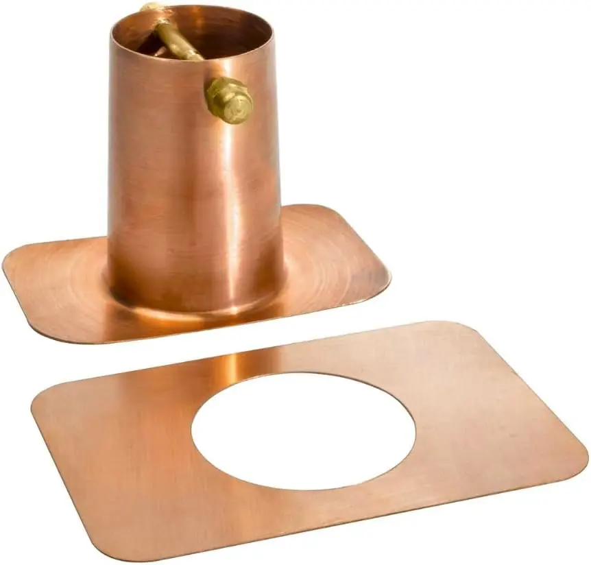 Rain Chain Gutter Adapter | Solid Copper Gutter Connector - thumbnail 4