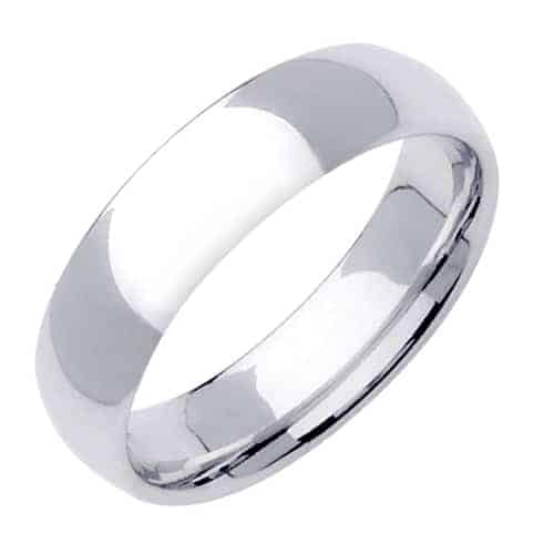 6mm Half Round Band in 14K Gold