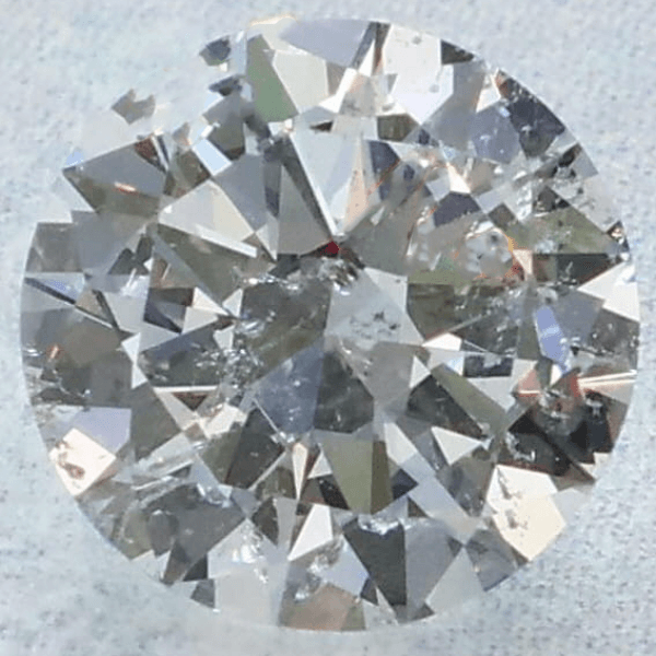 Natural 0.96 Carat E I1 Round PGS Diamond