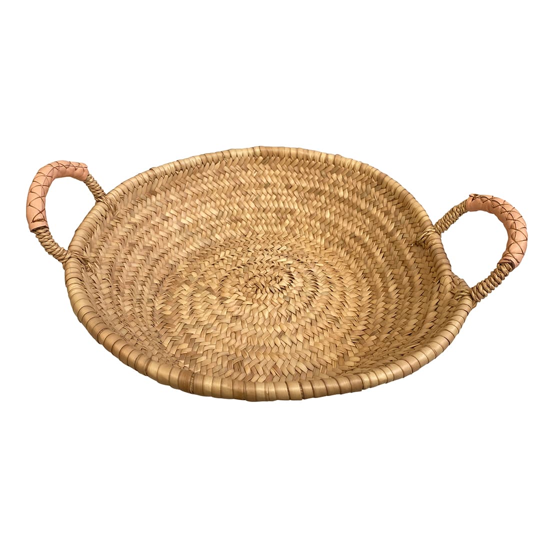 Basket Fruit Tray Pink Leather - thumbnail 2