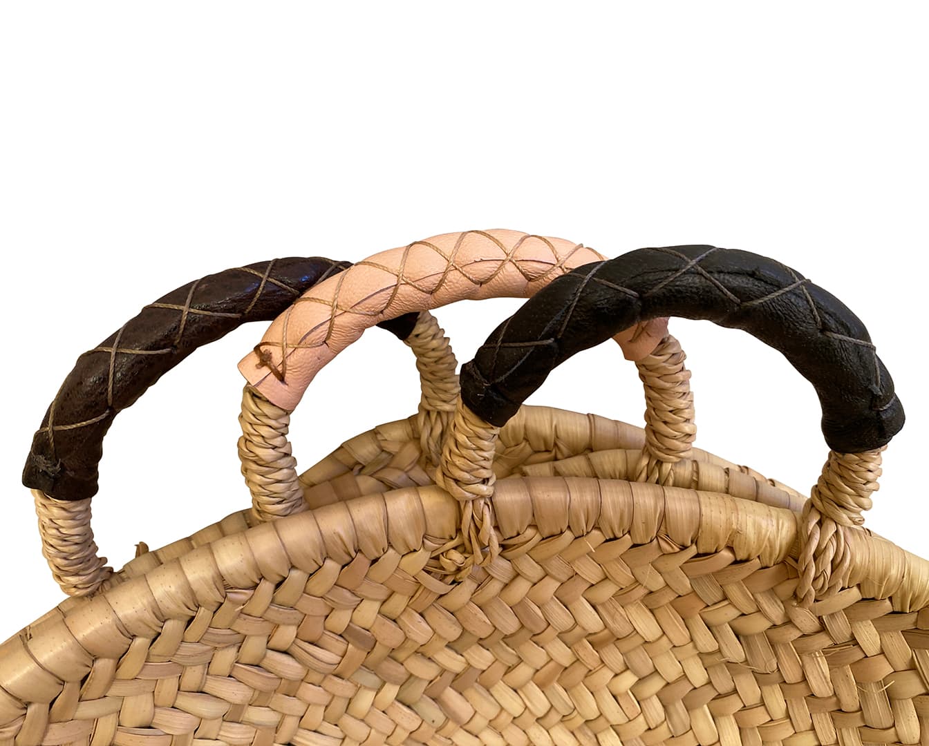 Basket Fruit Tray Pink Leather - thumbnail 4