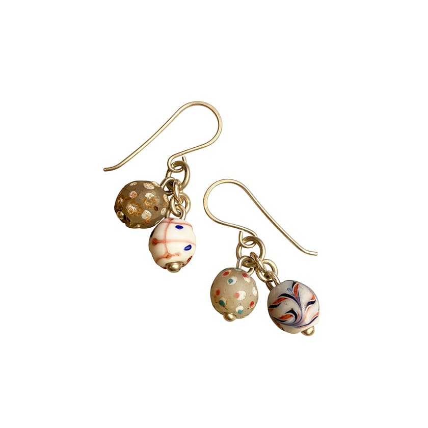 Glass Trade Bead Earrings