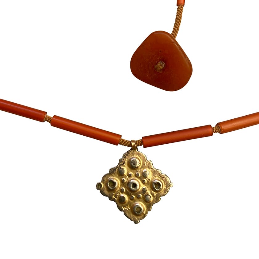 Berber Gold Washed Charm And Glass - thumbnail 2