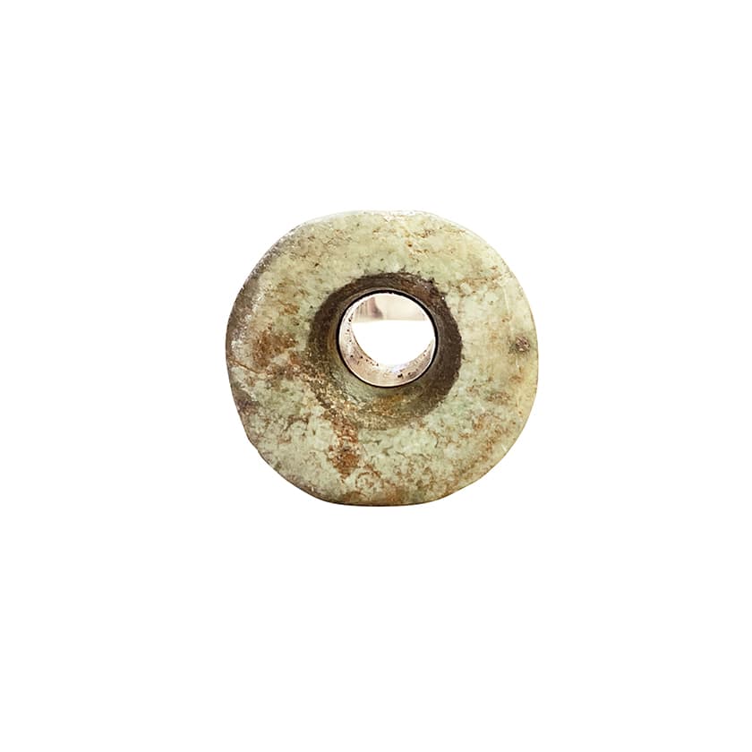 Ancient Greenstone Earplug Ring - thumbnail 4