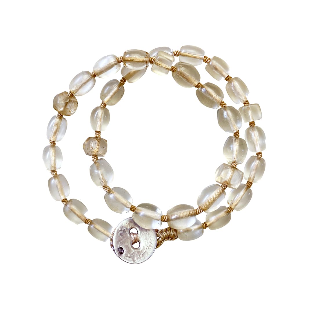Double Clear Bead Bracelet