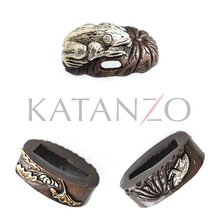 Fuchi and Kashira “Gin Kaeru”