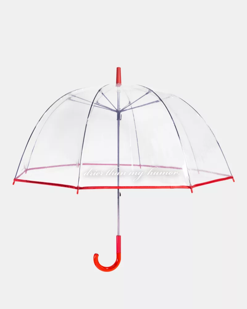Drier Than My Humor Clear Umbrella - thumbnail 2