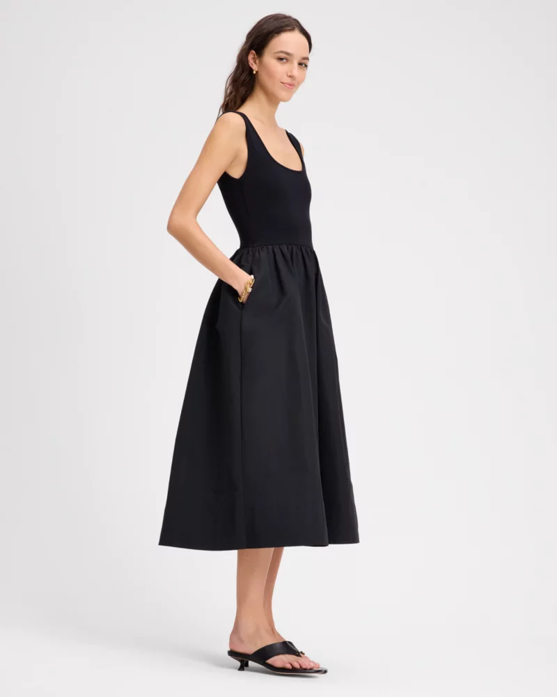 Mixed Media Midi Dress - thumbnail 4