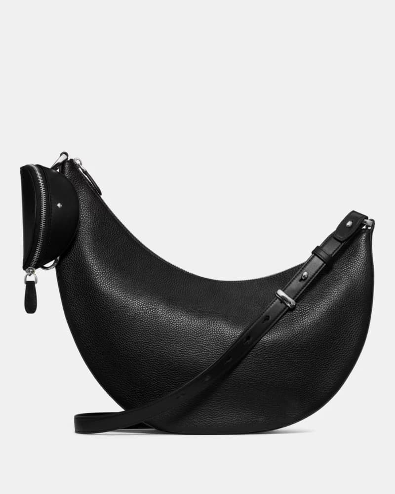 Duo Wavy Suede Large Crossbody Bag