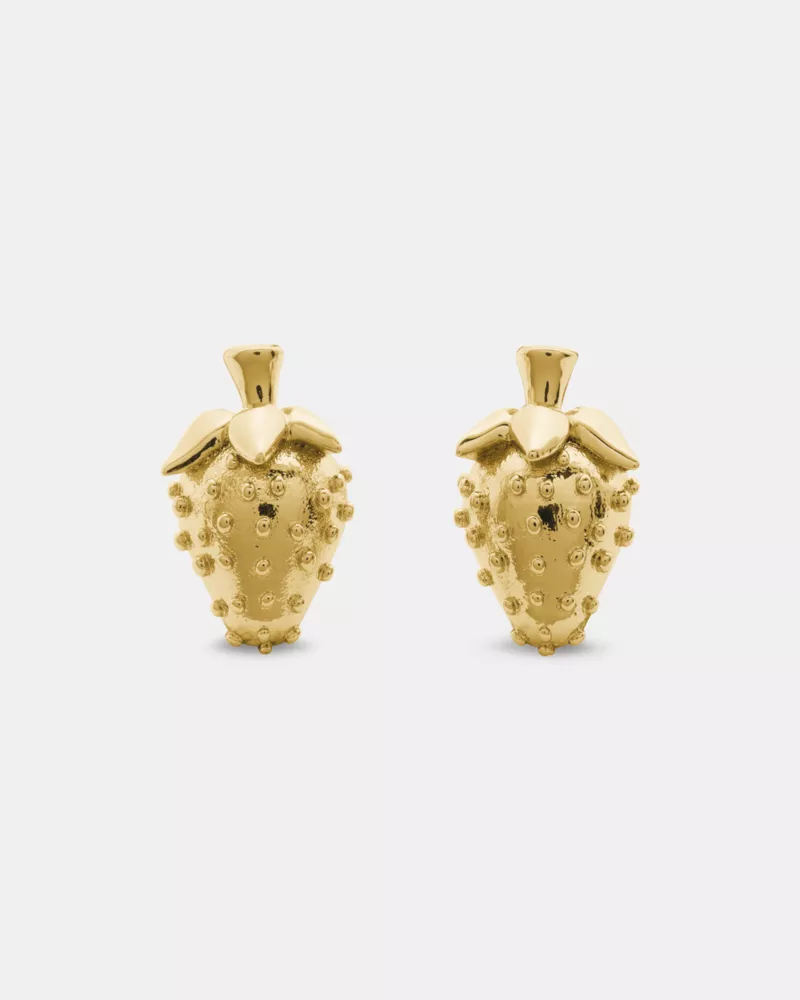 Secret Garden Statement Strawberry Studs