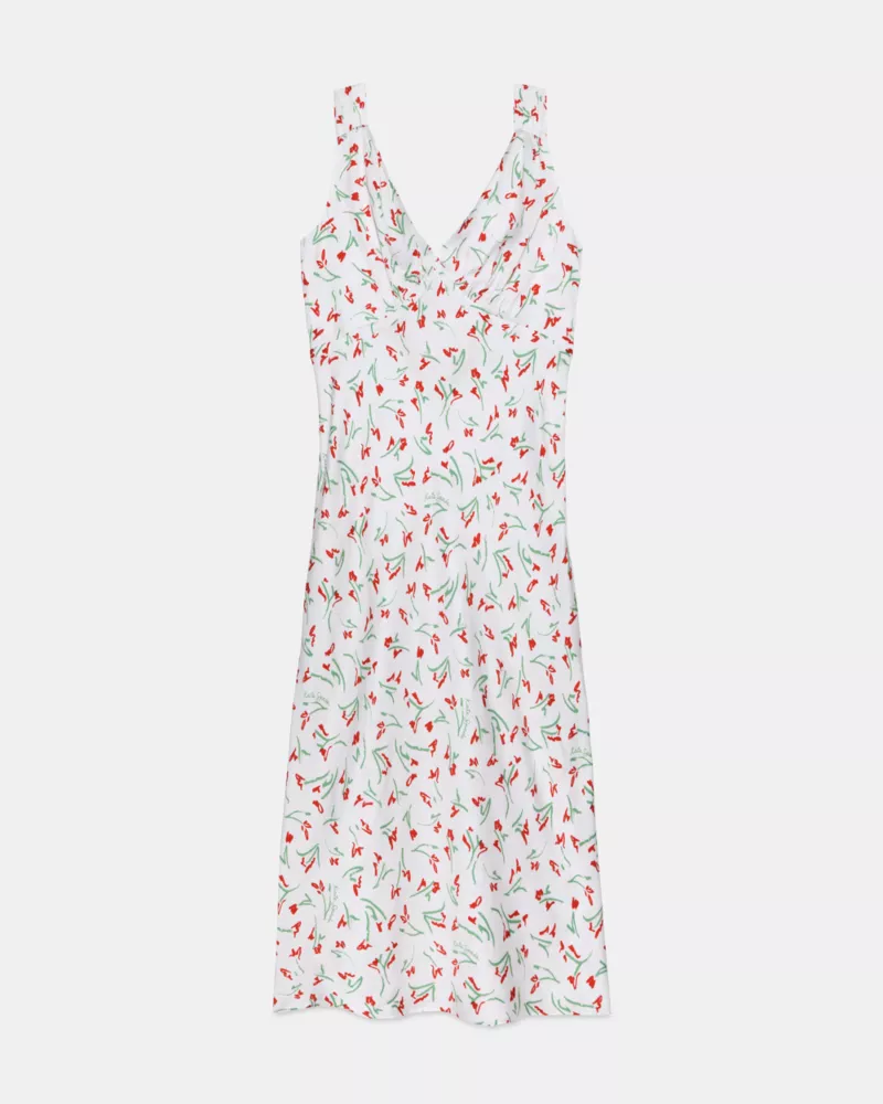 Vibrant Buds Midi Slip Dress