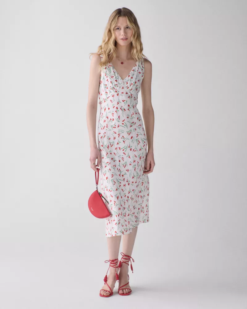 Vibrant Buds Midi Slip Dress - thumbnail 2