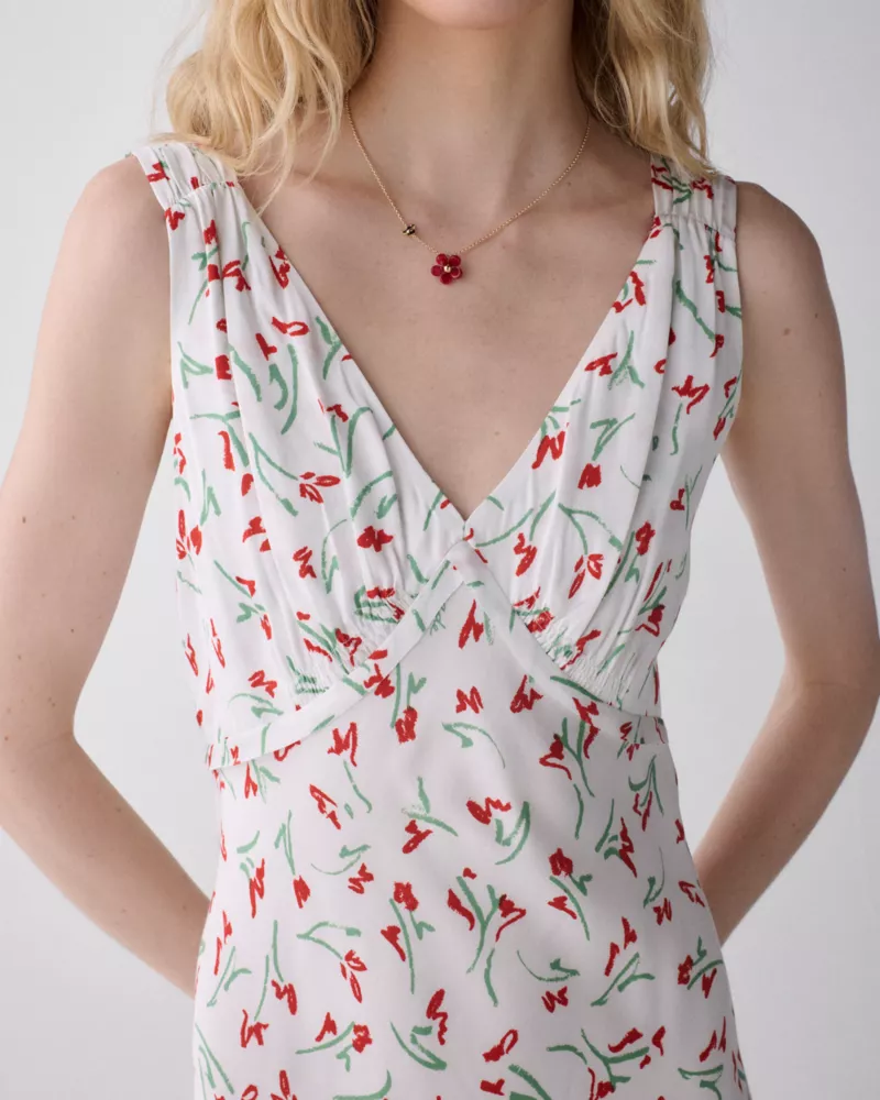 Vibrant Buds Midi Slip Dress - thumbnail 3