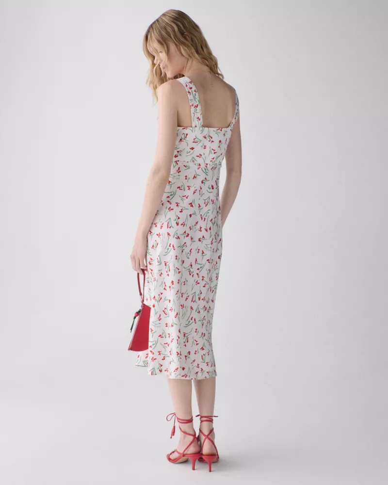 Vibrant Buds Midi Slip Dress - thumbnail 4