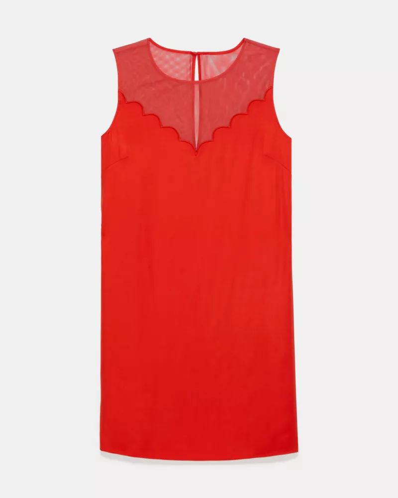 Scallop Shift Dress