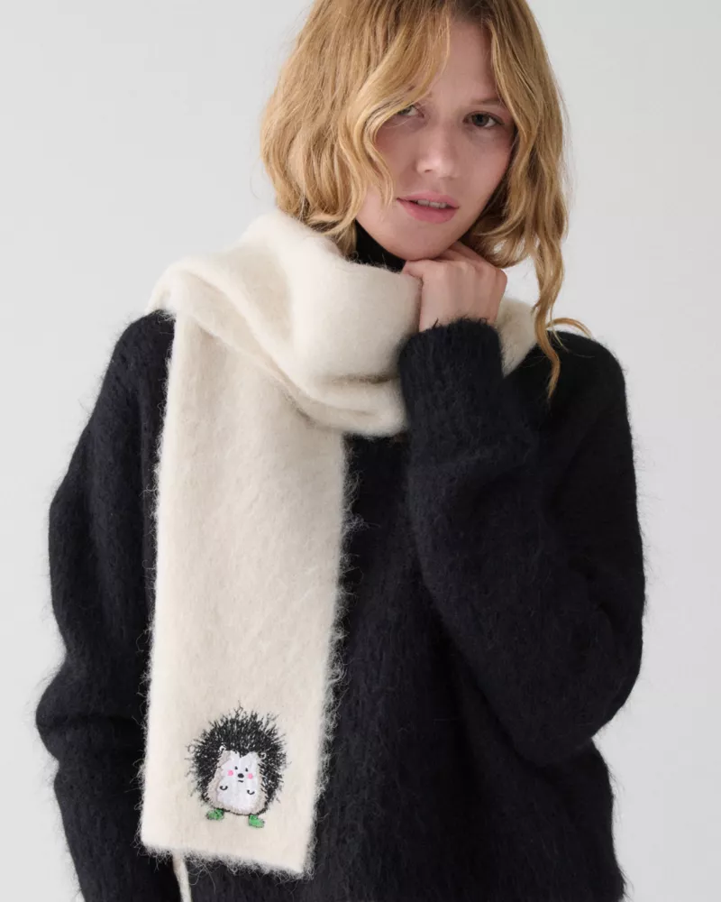Hedgehog Patch Brushy Scarf - thumbnail 2