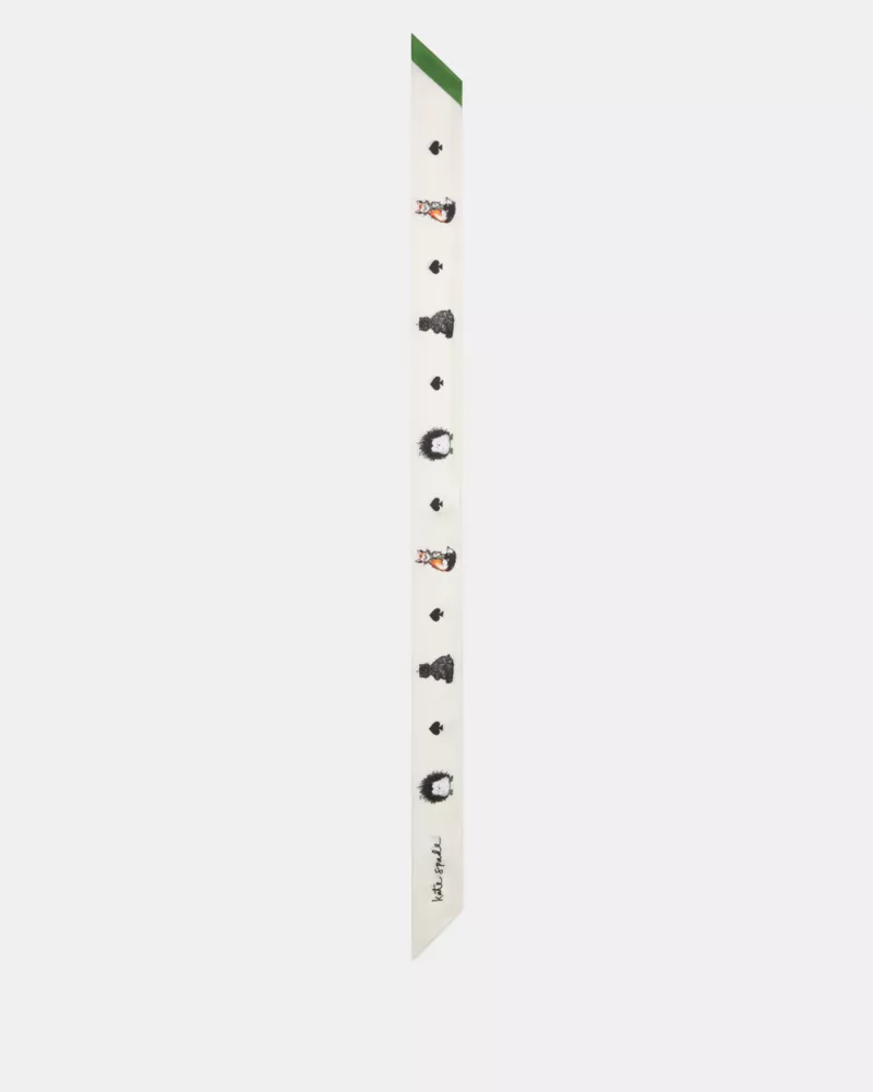 Critters Silk Skinny Scarf