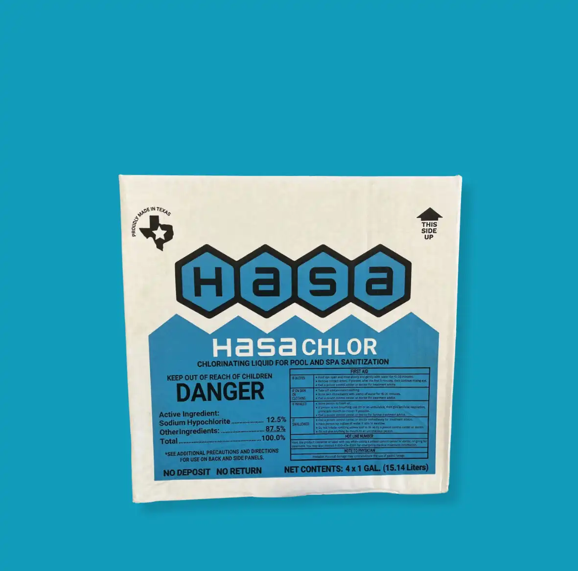 1  CASE (Four 1 GAL. Jugs of Liquid Chlorine (Sodium Hypochlorite) *MAXIMUM 2 CASES*