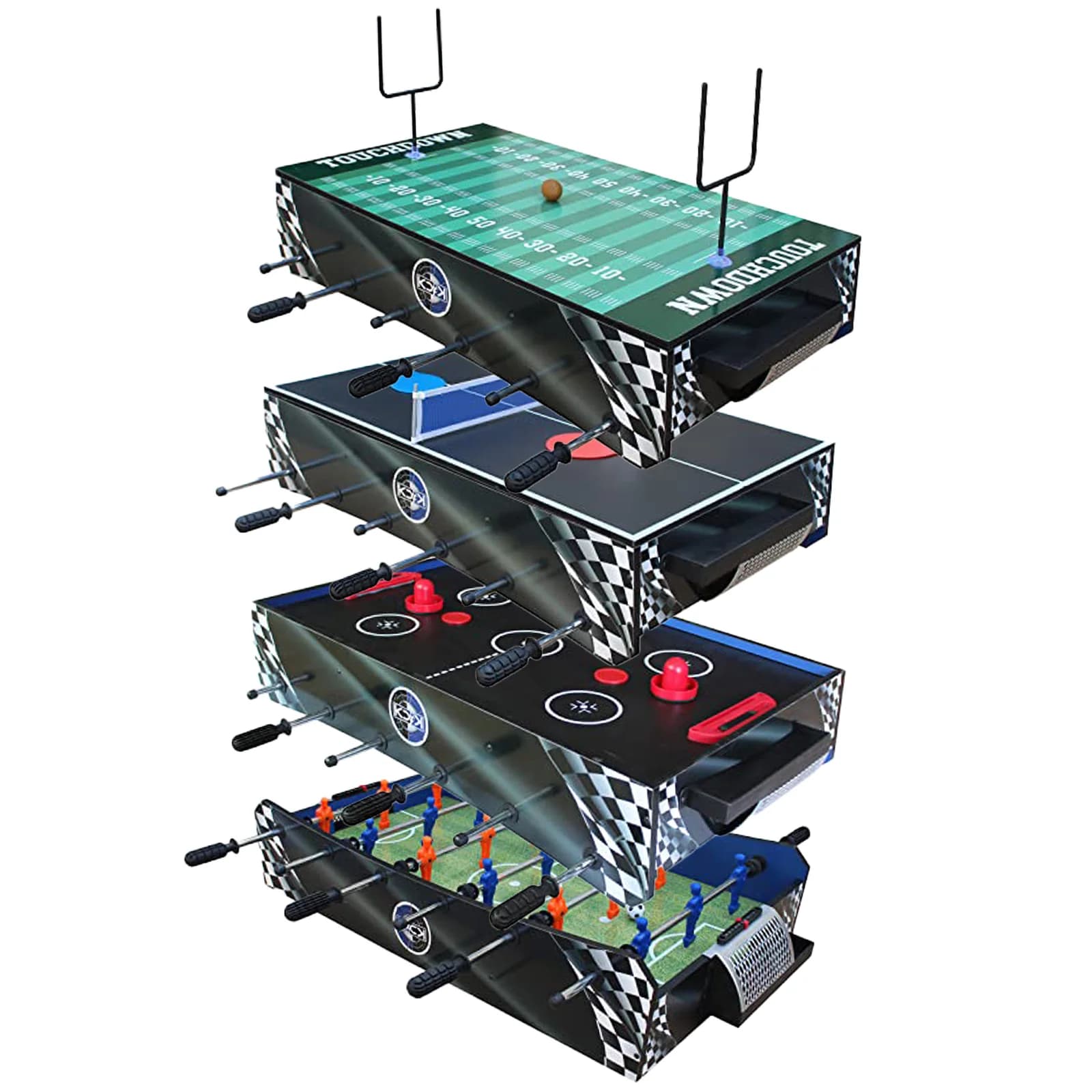 KICK Convoy 40″ 4-in-1 Mini Tabletop Foosball Table