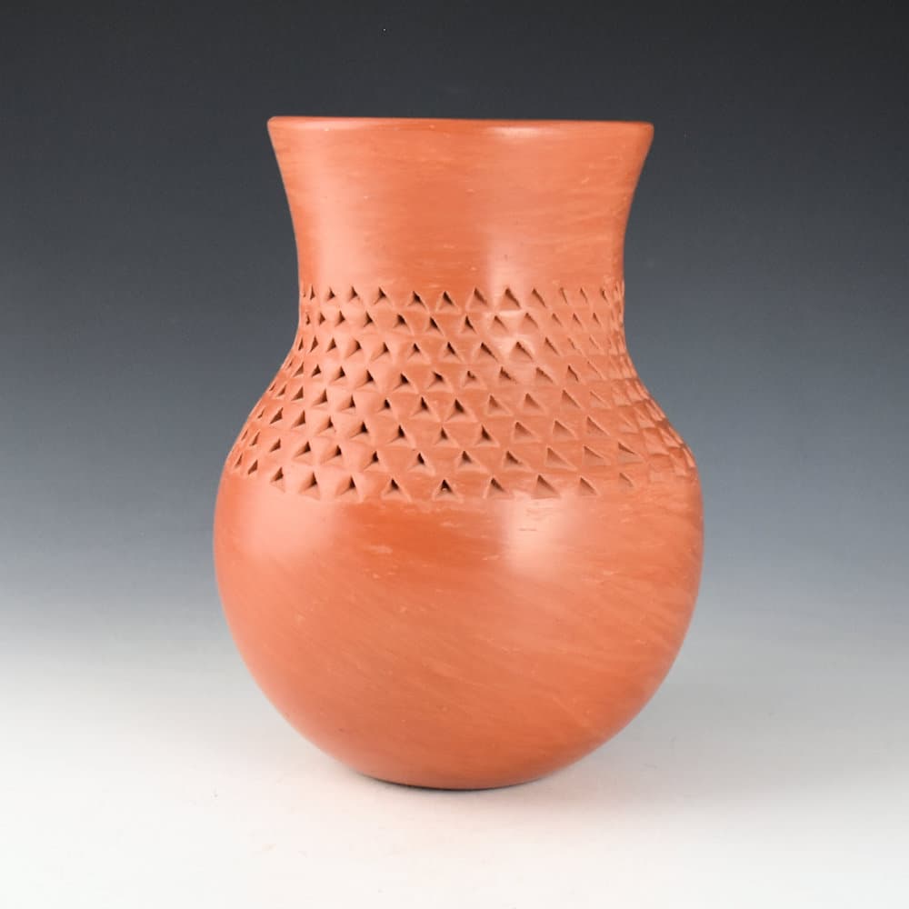 Pavatea, Garnet  – Red Courrugated Water Jar (1970’s)