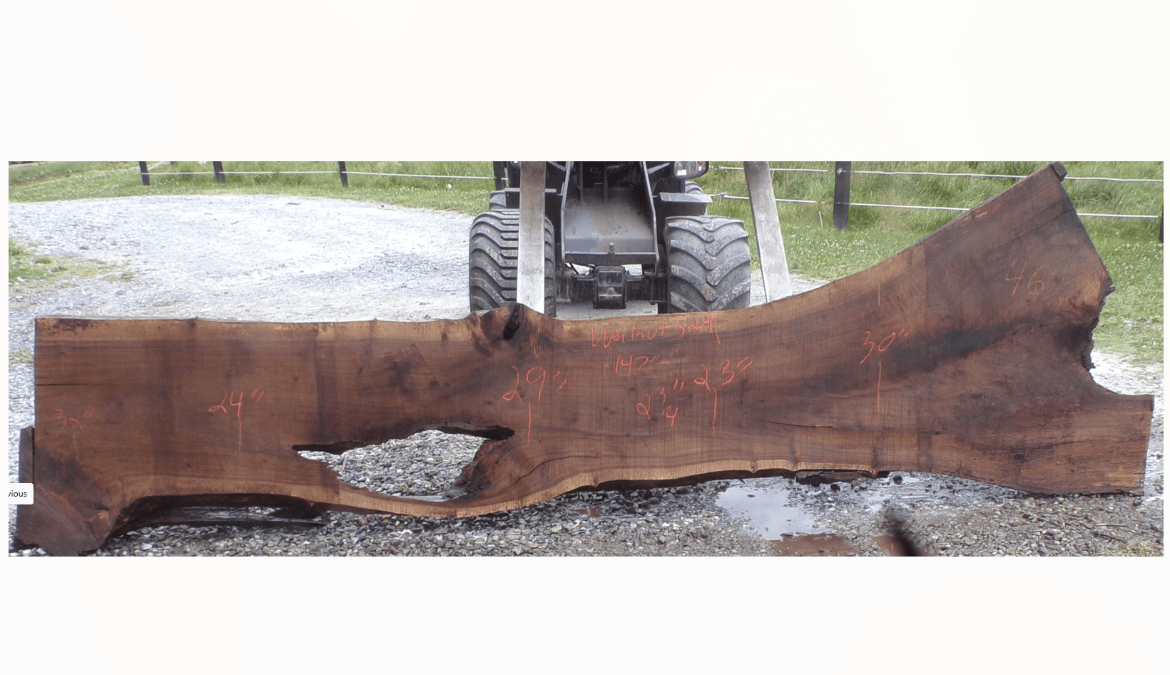 Live Edge Walnut Slab 52A