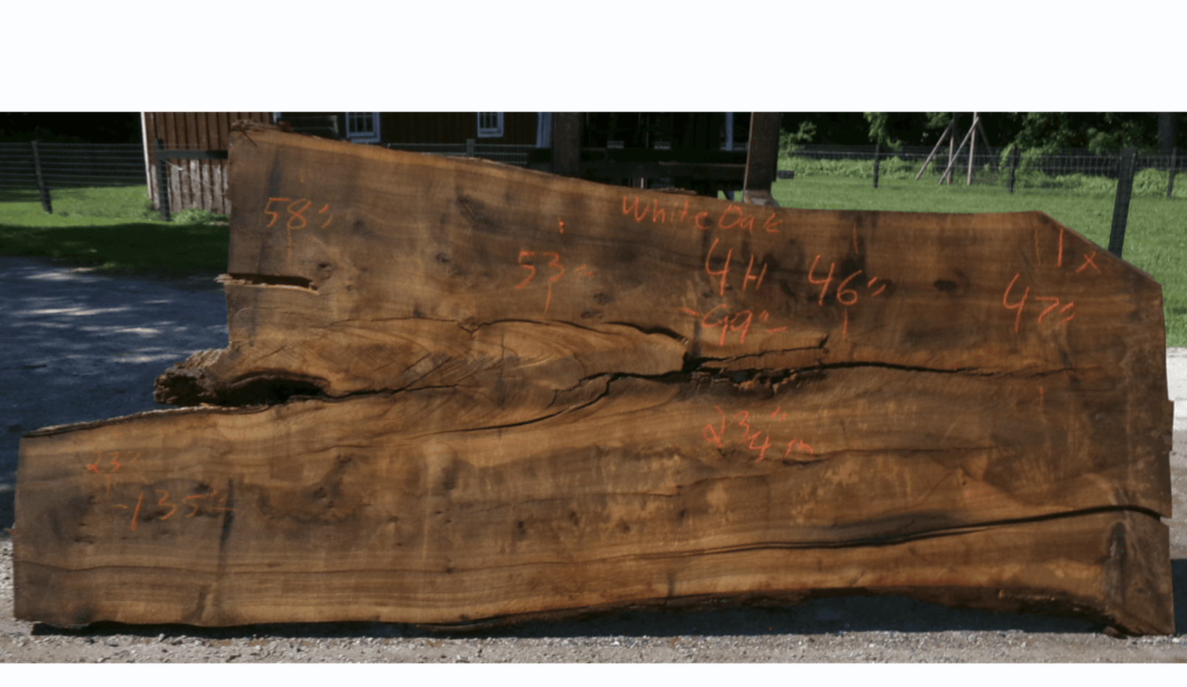 Live Edge White Oak Slab 4H