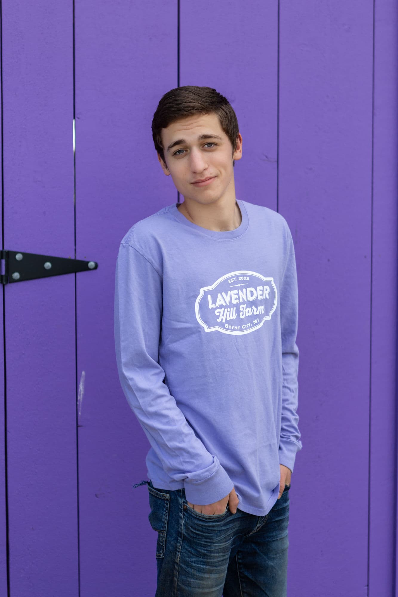 Purple Long-Sleeved Logo Tee - thumbnail 3