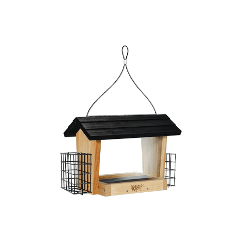 Nature’s Way Cedar Hopper Feeder with Suet Cage