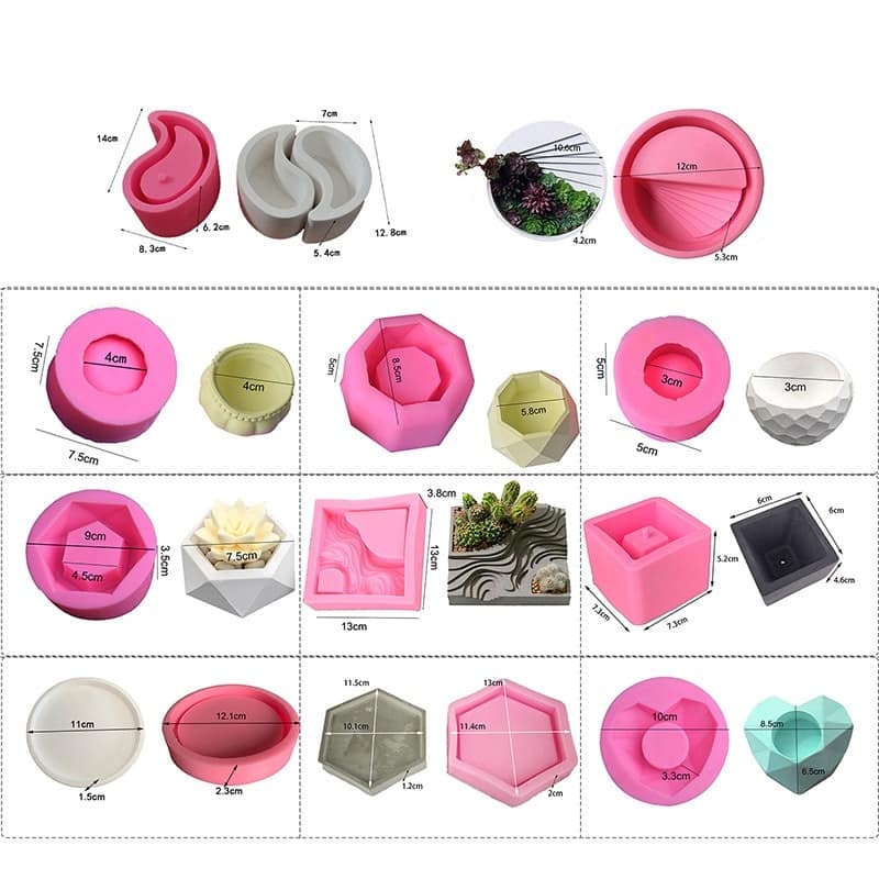 LCMOLDS Succulents Silicone Molds For Concrete - thumbnail 6