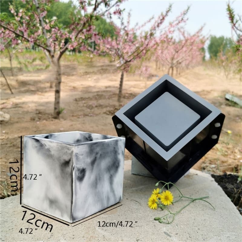 LCMOLDS Cement Flower Container Silicone Molds - thumbnail 2
